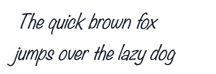 English handwriting: The quick brown fox jumps over the lazy dog